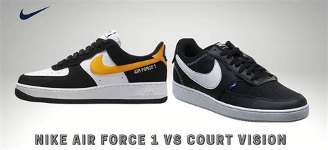 air force 1 vs nike court vision.